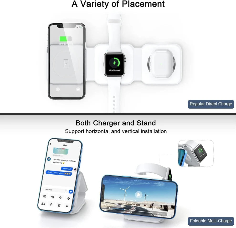 3-in-1 Wireless Charging Pad ⚡ Smart Charge
