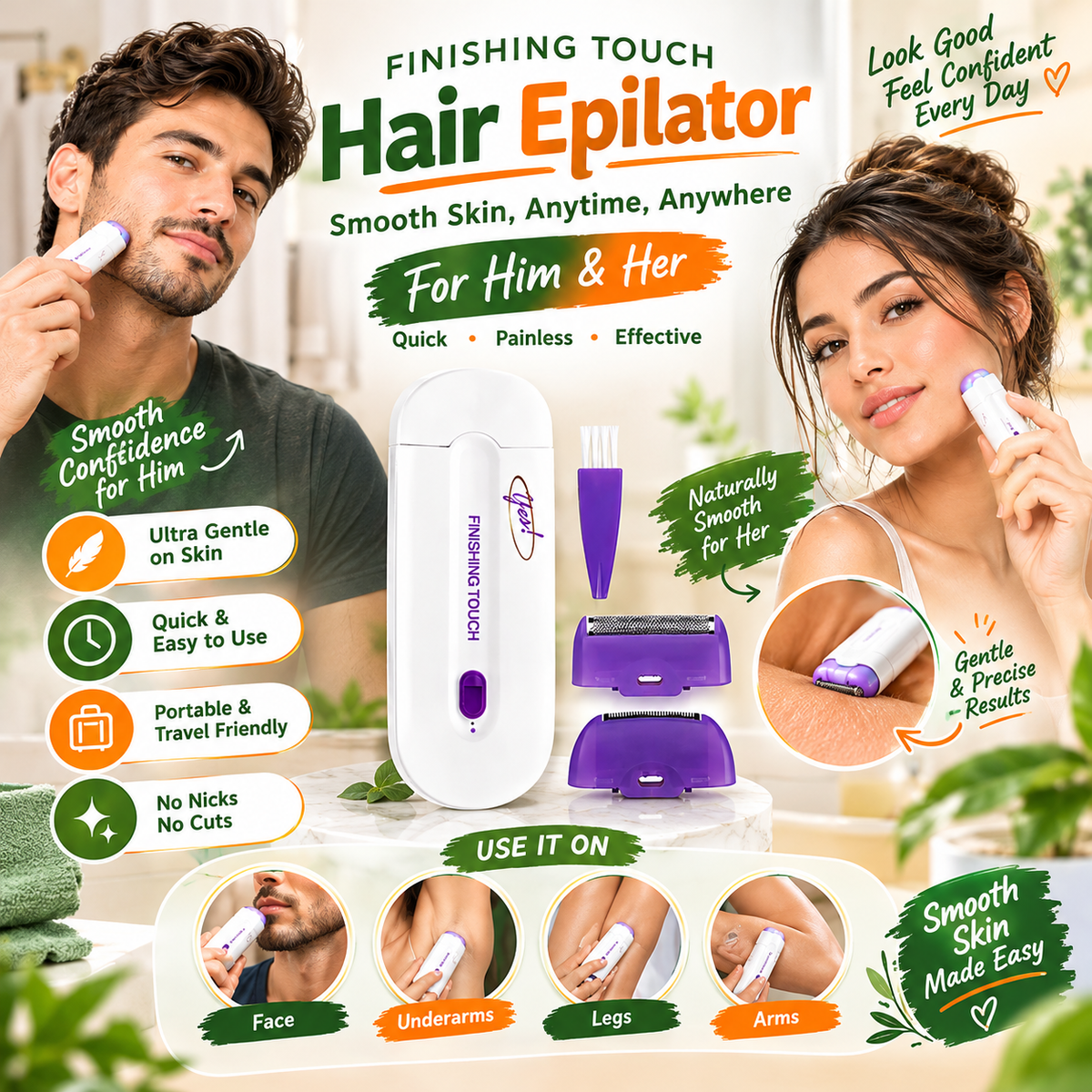 Smooth Skin & Smart Trimming  بشرة ناعمة وتشذيب ذكي 🌿