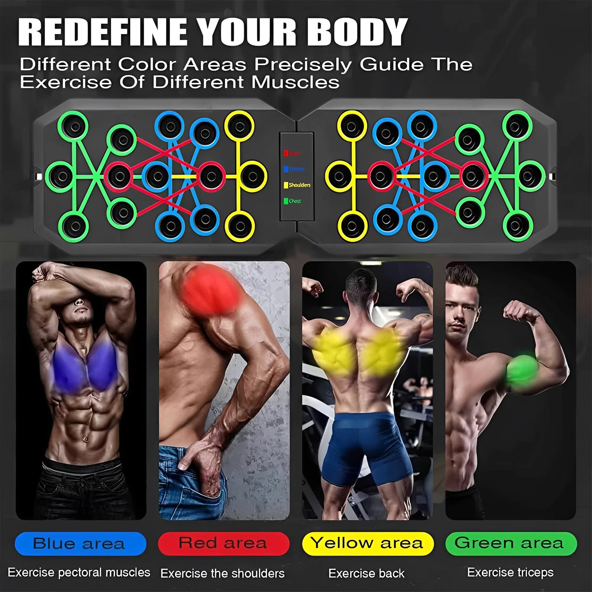 لوحة تمارين الضغط متعددة الوضعيات 💪 | Multi-Position Push-Up Board