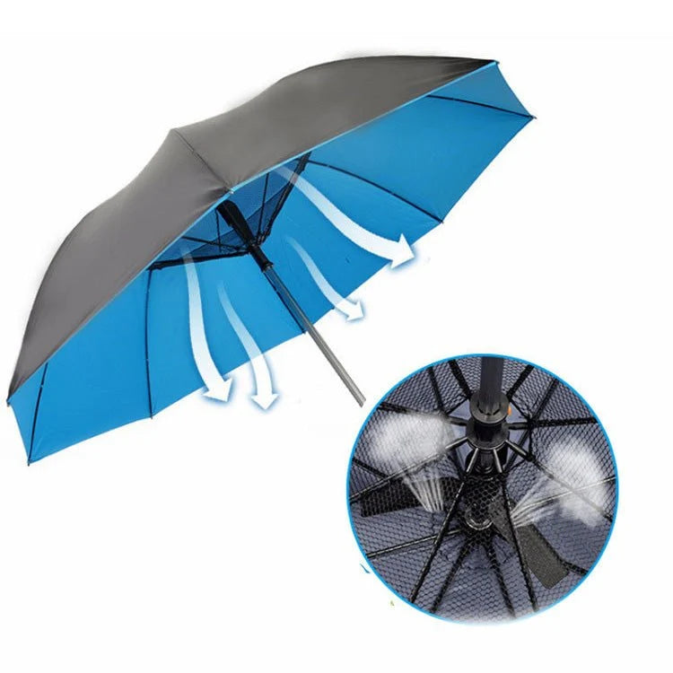 2-in-1 Cooling Fan Umbrella ☂️❄️ | مظلة تبريد 2 في 1 مع مروحة